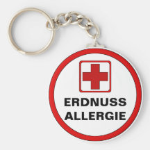 Achtung - ERDNUSS Allergie Schlüsselanhänger