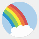 Achtzigerjahre Retro Regenbogen-Aufkleber