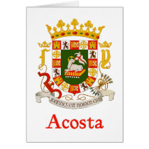 Acosta Schild von Puerto Rico karten