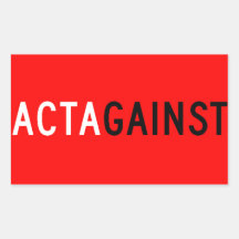 ACTAgainst Rechtecksticker