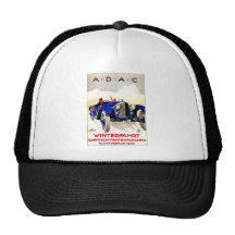 ADAC deutsches Auto-Rennen ~ Vintage Automobil-Anz Truckerkappe