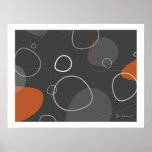 Adakame - Retro-Modernes abstraktes Plakat