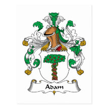 Adam-Familienwappen Postkarte