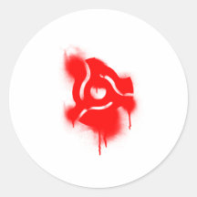 Adapter-Graffiti DJ 45 - Musik-VinylDJs Drehscheib Sticker
