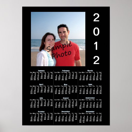Addieren Sie Ihr Kalender-Plakat des Foto-2012