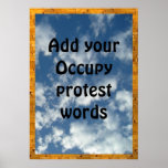 Addieren Sie Ihre Stimme, um Protest ZU BESETZEN Plakat