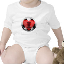 Addieren Sie Ihren Wortfußball Baby Strampelanzug