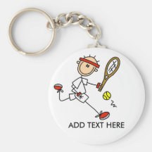 Addieren Sie Text-kundengerechtes Tennis Keychain Schlüsselband