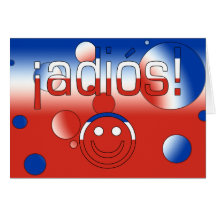 ¡ Adiós! Chile-Flagge färbt Pop-Kunst Grußkarten