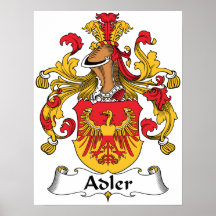 Adler Family Crest Posters