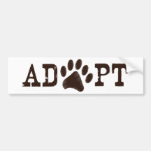 Adoptieren Sie ein Tier Autoaufkleber