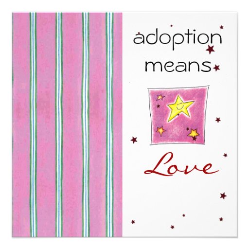 Adoptions-Dusche laden ein Individuelle Einladungskarte