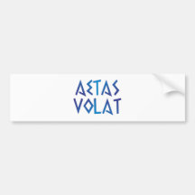aetas volat Die Zeit fliegt Latein latin Auto Aufkleber