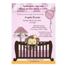 Affe-Babyparty-Einladung CJ ORCHIDEE