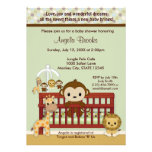 AFFE Babyparty-Einladungs-Dschungel-Kumpel JPN-M