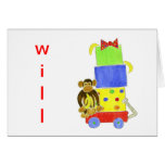 Affe-Lastwagen-Geschenke Notecards Grußkarte