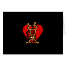 Affe-Liebe Karten