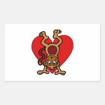 Affe-Liebe Rechteckige Sticker