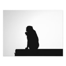 Affe-Silhouette Individuelle Ankündigungen