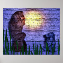 Affe und Bär Plakatdrucke