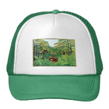 "Affen in der orange Waldung" durch Henri Rousseau Trucker Mützen