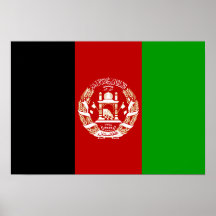 Afghanistan-Flagge; Afghanisch Posterdruck