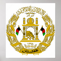 Afghanistan-Wappen Poster