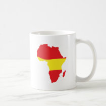 Afrika-Formspanien-Flagge tassen