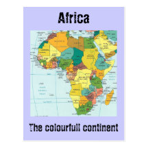 Afrika-Karte Postkarte