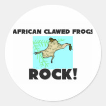 Afrikaner gekratzter Frosch-Felsen Runder Sticker