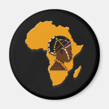 Afrikanische Frau auf dem Kontinent Magnete