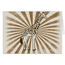 Afrikanische Giraffen-Vorlagen-Kunst karten