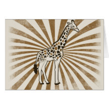 Afrikanische Giraffen-Vorlagen-Kunst Karte