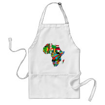 Afrikanische Karte von Afrika-Flaggen innerhalb de Schürzen