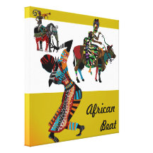 Afrikanische Stammes- Kunst-Leinwand des afrikanis Galerie Falt Leinwand
