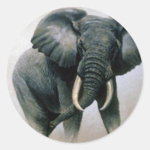 Afrikanischer Elefant Runde Sticker
