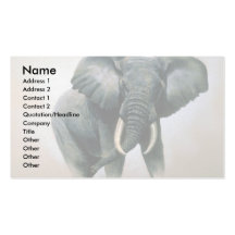 Afrikanischer Elefant Visitenkarte