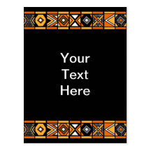Afrikanisches Muster Postkarten