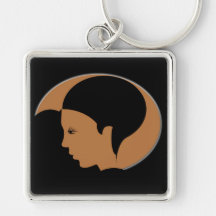 Afro-Boogie erstklassiges quadratisches Keychain Schlüsselanhänger