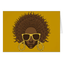 Afro cool grußkarte