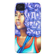 Afro-Glühen aber verlässt u-Blau, sie wird es tun iPhone 4 Etuis