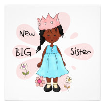 Afroamerikaner Prinzessin-große Schwester Individuelle Ankündigungen