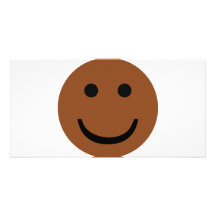 Afroe-amerikanisch smileyikone individuelle photo karte