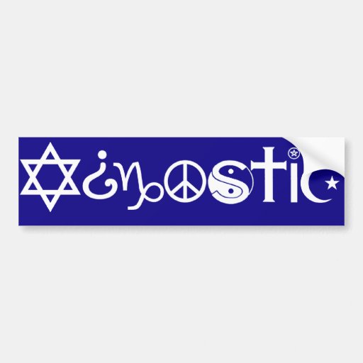 Agnostischer Autoaufkleber