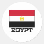 Ägypten-Flagge Runde Sticker