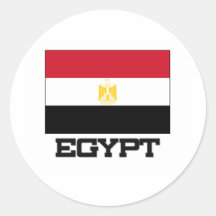 Ägypten-Flagge Runde Sticker