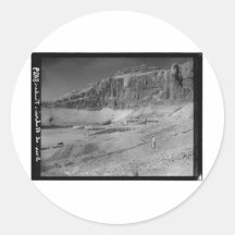 Ägypten. Tempel von Deir EL Bahre circa 1936 Runder Aufkleber