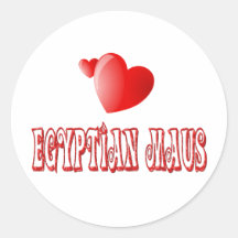 Ägypter Mau Katzen-Liebe Runder Sticker