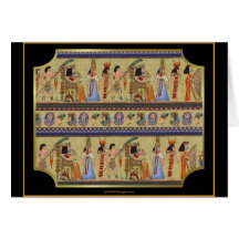 Ägyptische Kleidergeschenke der Hieroglyphen-Reihe Grußkarten