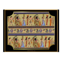 Ägyptische Kleidergeschenke der Hieroglyphen-Reihe Postkarte